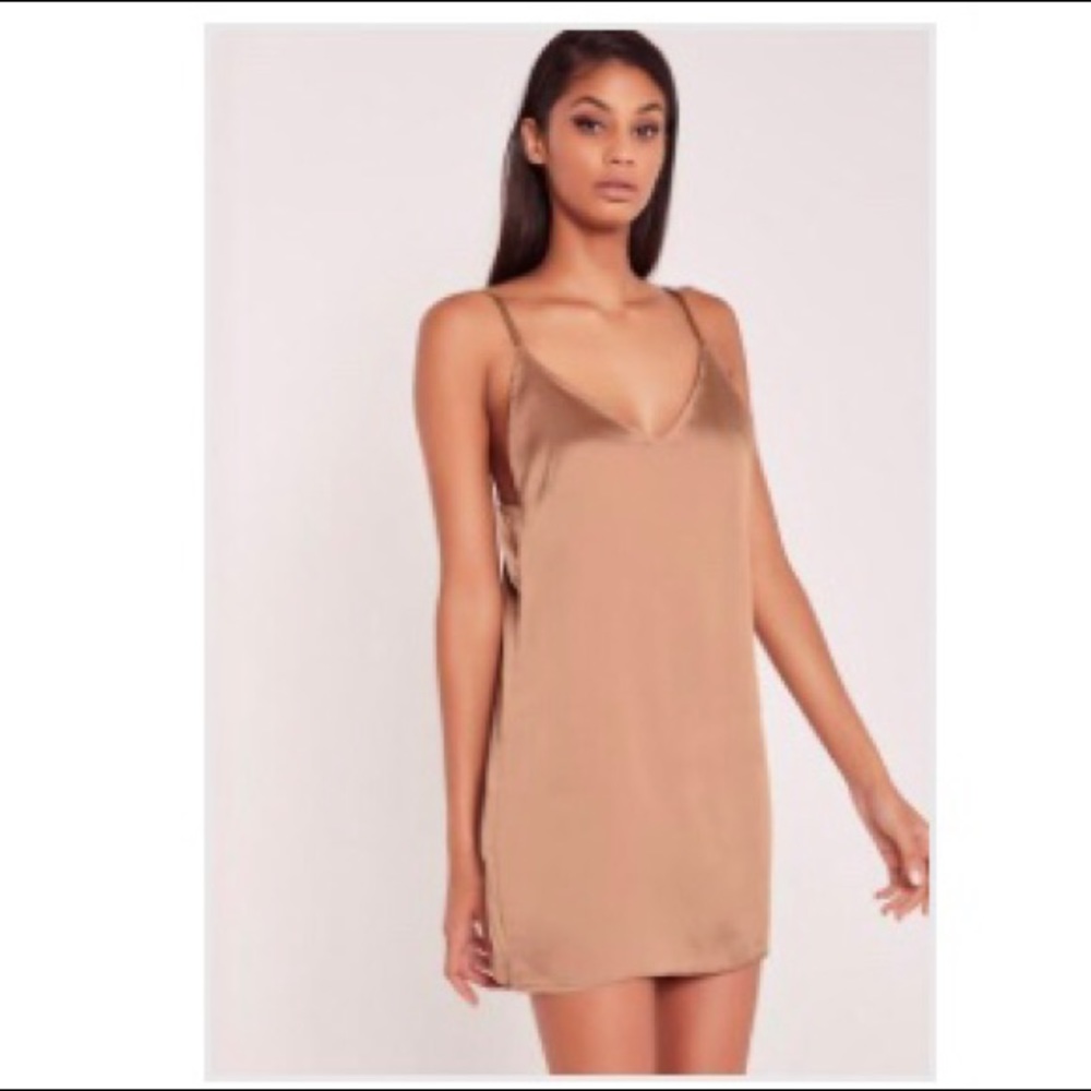 Missguided carli bybel silky cami dress pink
